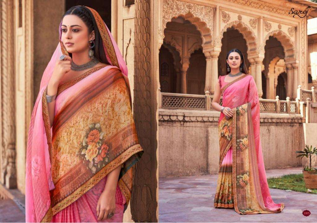 Saroj Delight Vol Festive Wear Brasso Saree Catalog