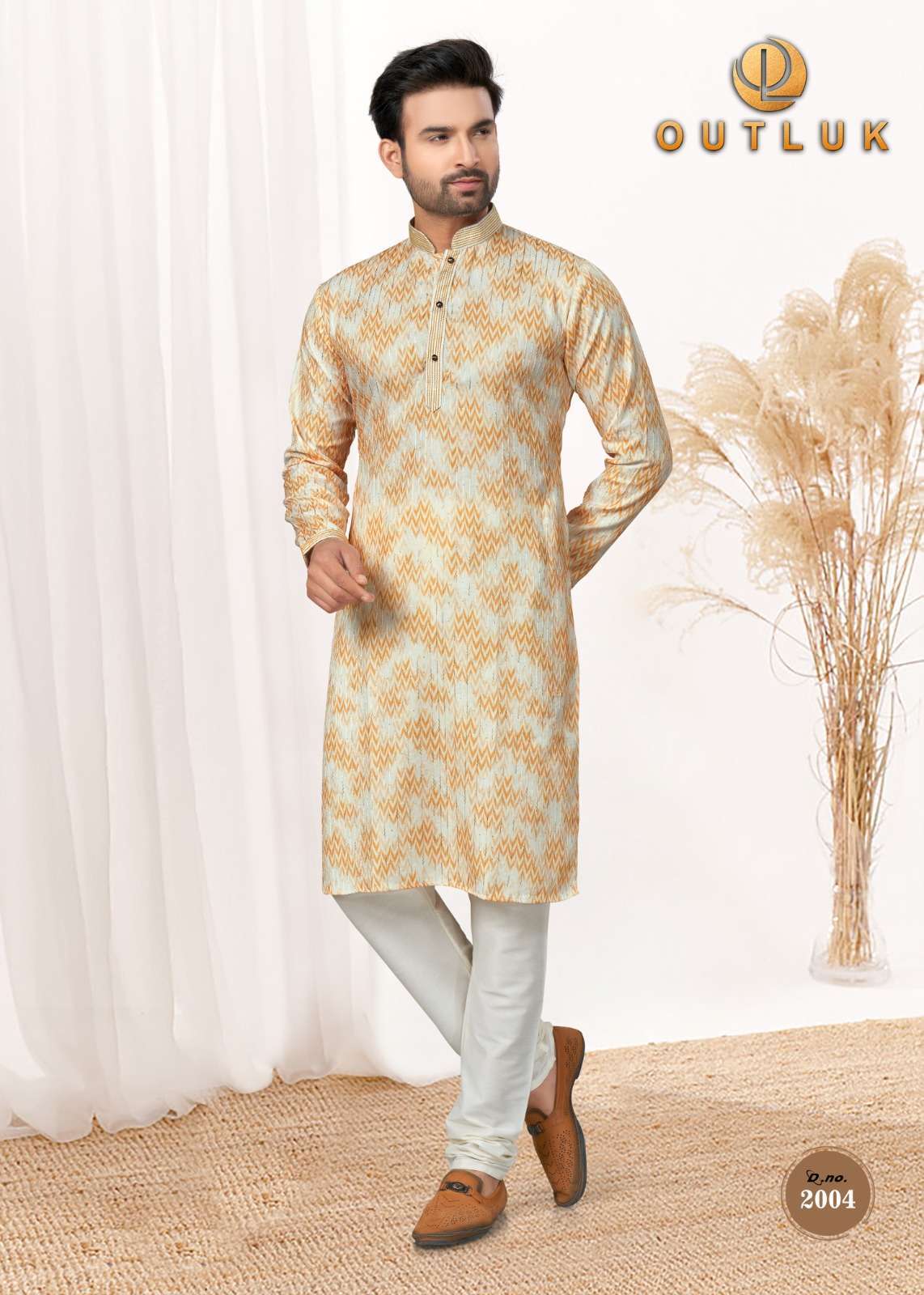 Outluk Wedding Collection Vol Mens Wear Kurta With Pajama Wholesale India