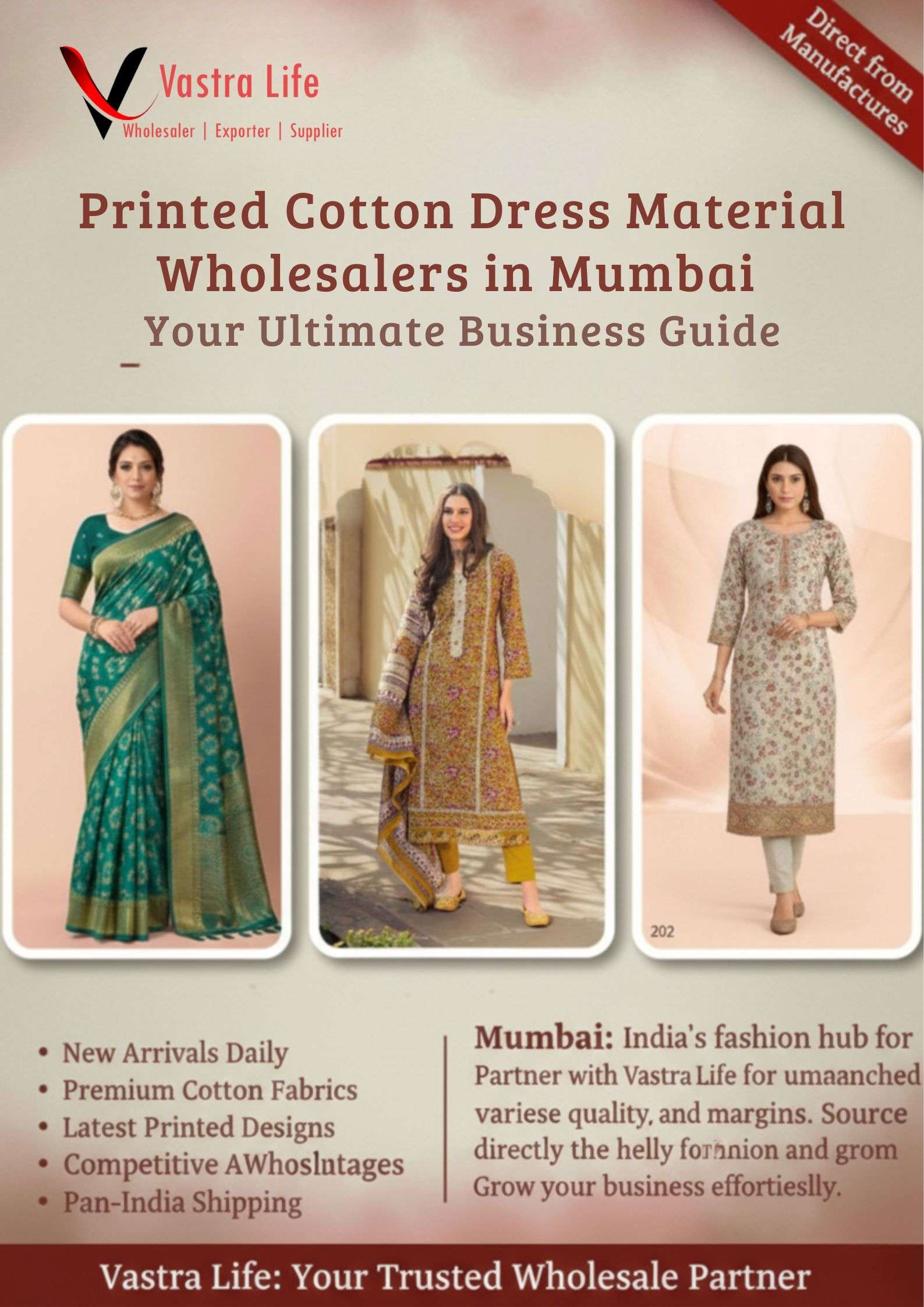 printed cotton dress material wholesalers in mumbai