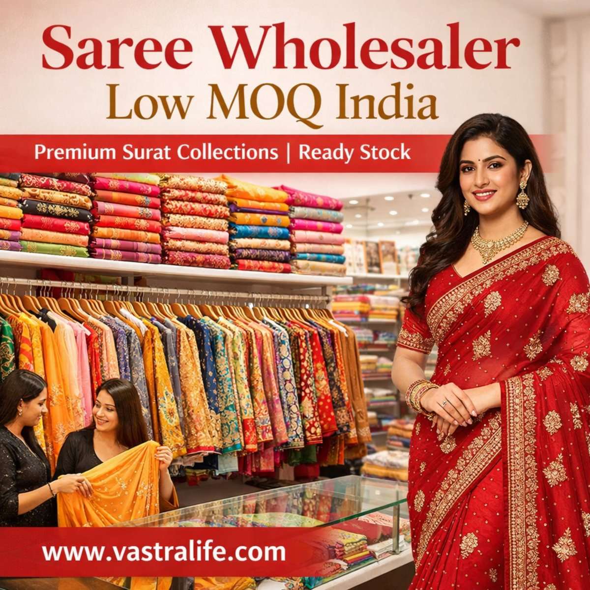 Saree Wholesaler Low MOQ India