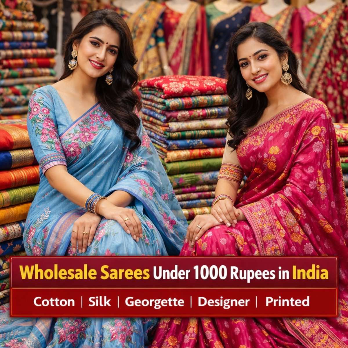 Wholesale Sarees Under 1000 Rupees in India