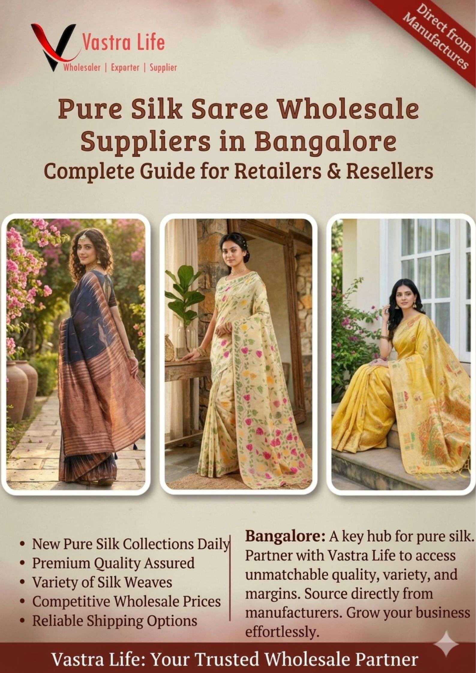 Pure Silk Saree Wholesale Suppliers in Bangalore – Complete Guide for Retailers & Resellers