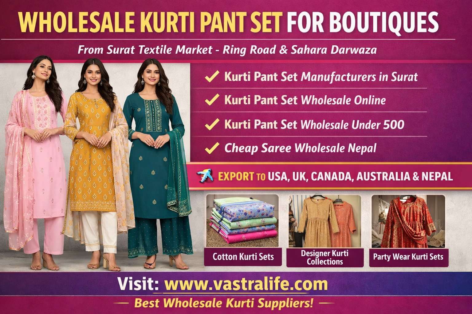 Wholesale Kurti Pant Set for Boutiques – Complete 2026 Buying Guide for Boutique Owners