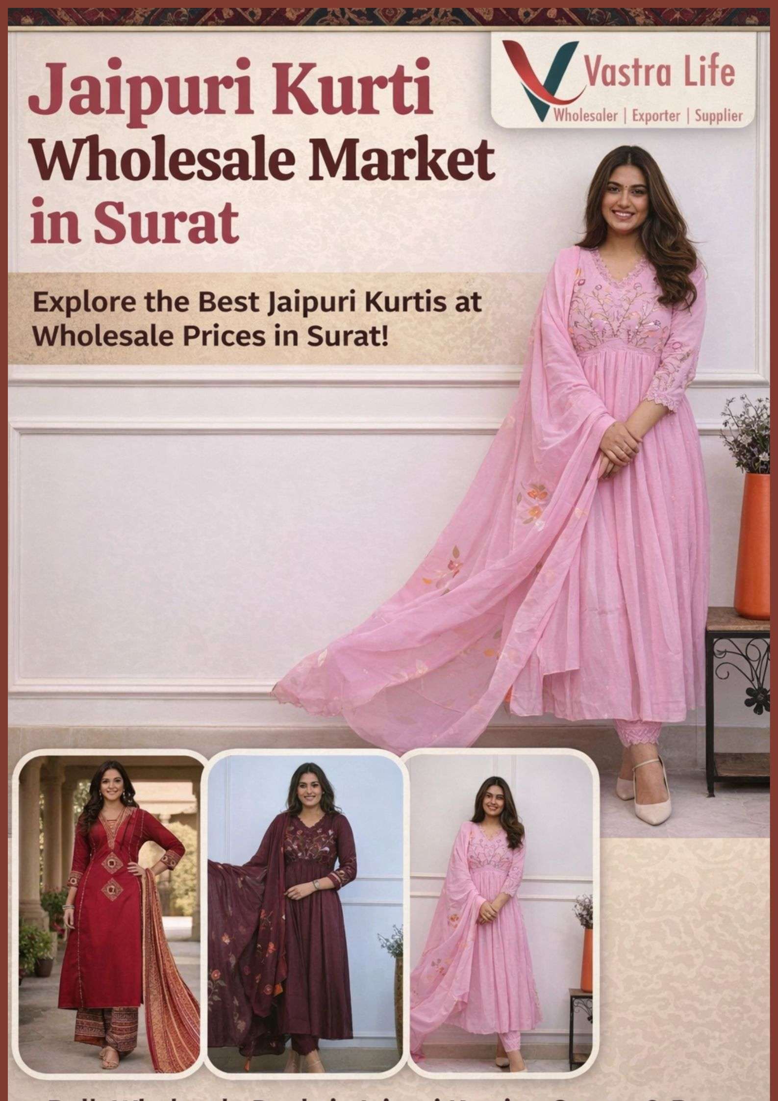 jaipuri kurti wholesale market in surat