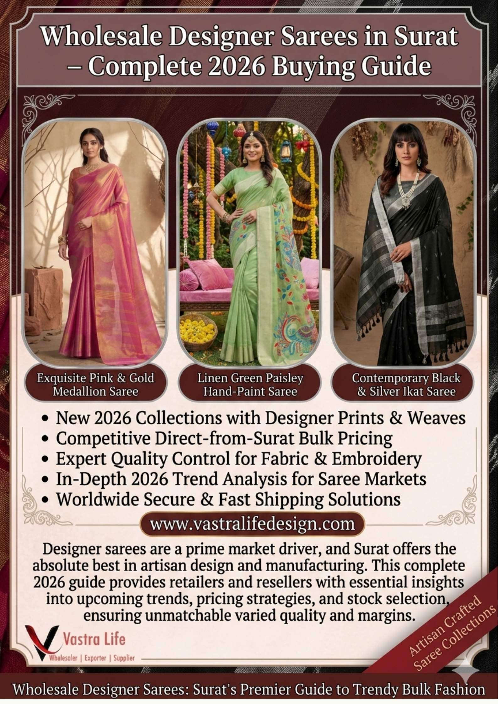 Wholesale Designer Sarees in Surat – Complete 2026 Buying Guide