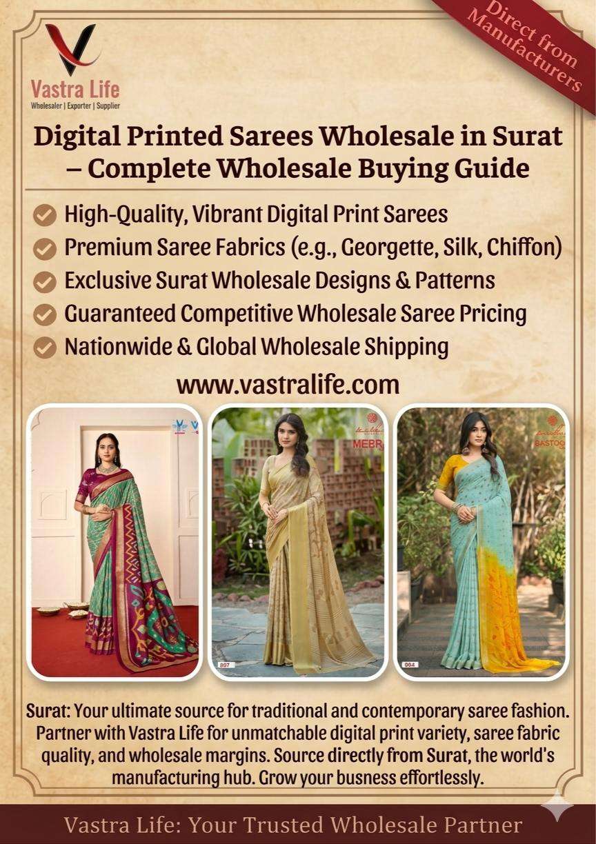 Digital Printed Sarees Wholesale in Surat – Complete Wholesale Buying Guide