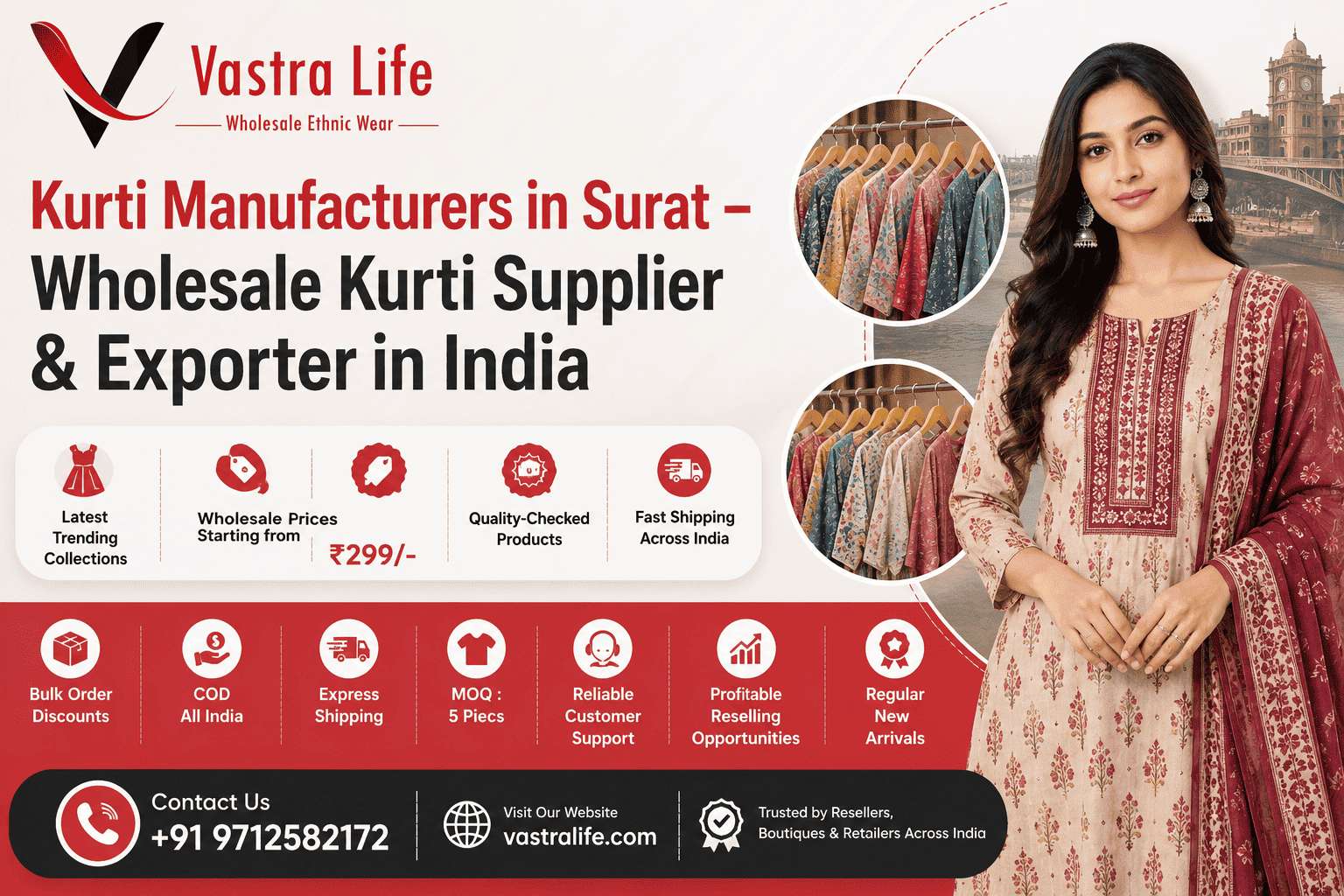 Kurti Manufacturers in Surat | Wholesale Kurti Supplier & Factory Direct Prices