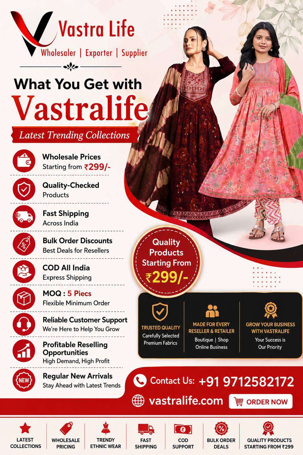 Low MOQ Kurti Supplier for Resellers and Retailers 