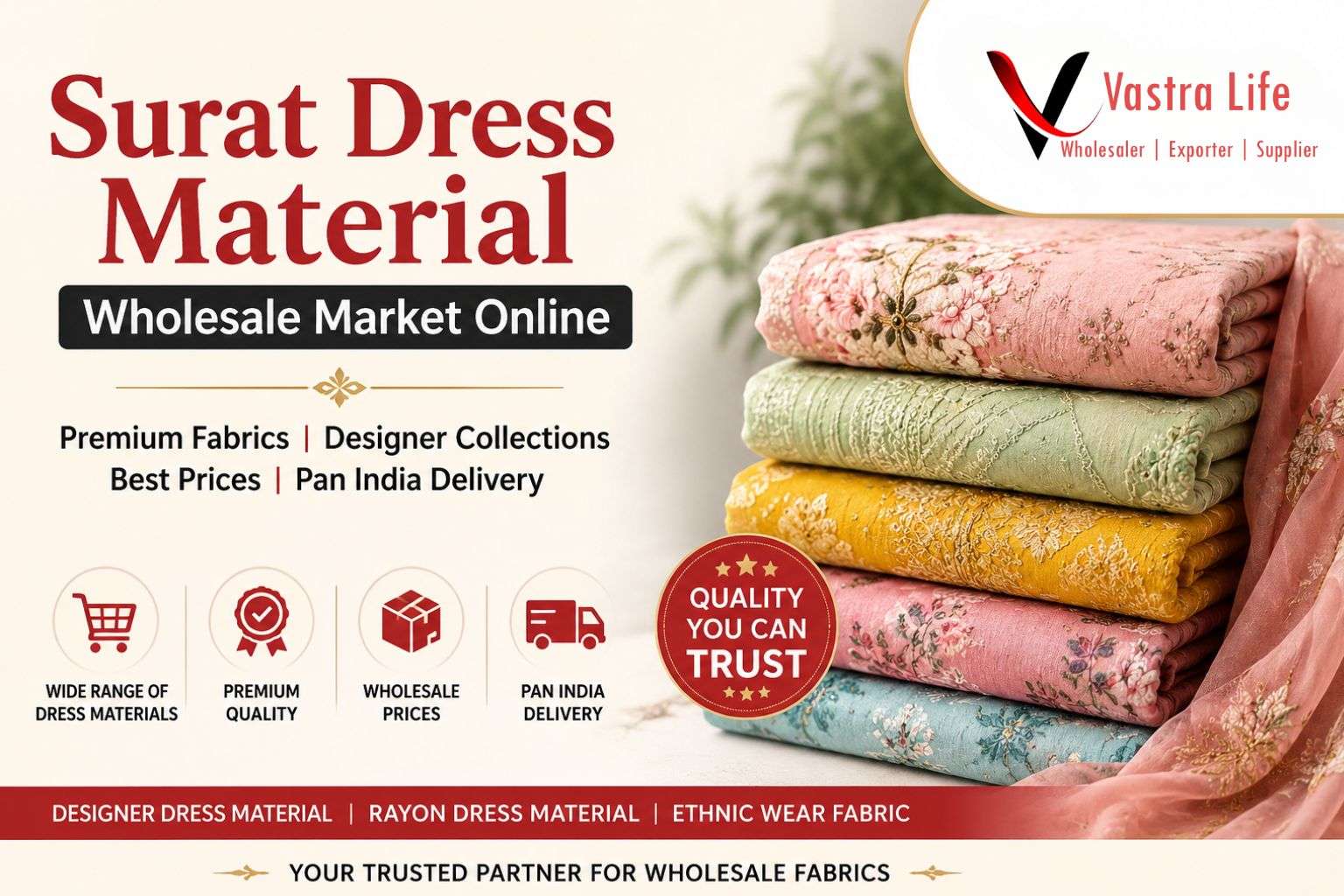 Surat Dress Material Wholesale Market Online: The Best Place to Buy Fashion Fabrics in Bulk