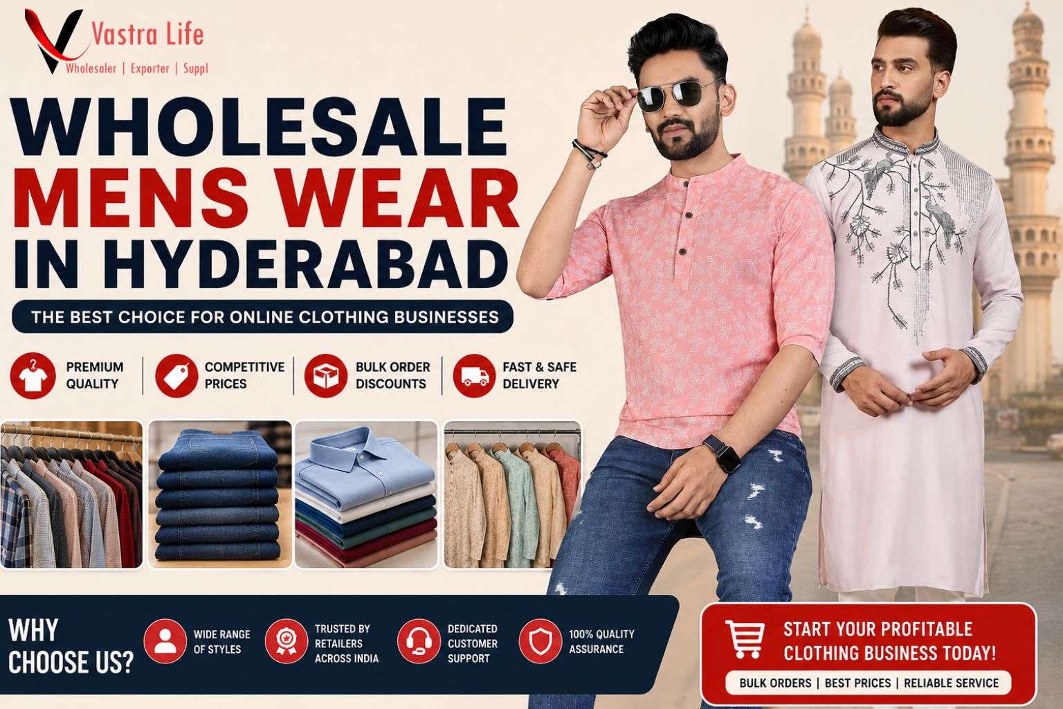 Wholesale Mens Wear in Hyderabad for Online Clothing Businesses