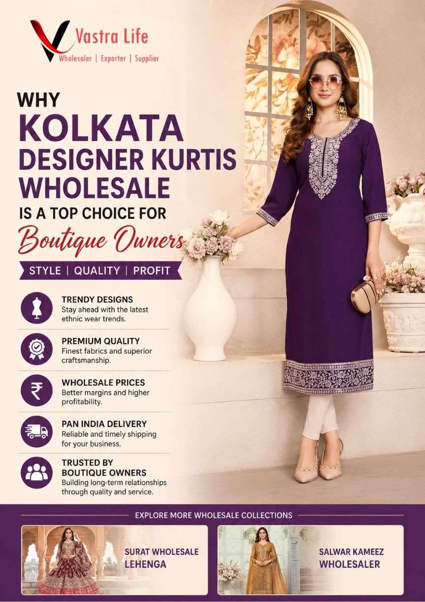 Why Kolkata Designer Kurtis Wholesale is a Top Choice for Boutique Owners
