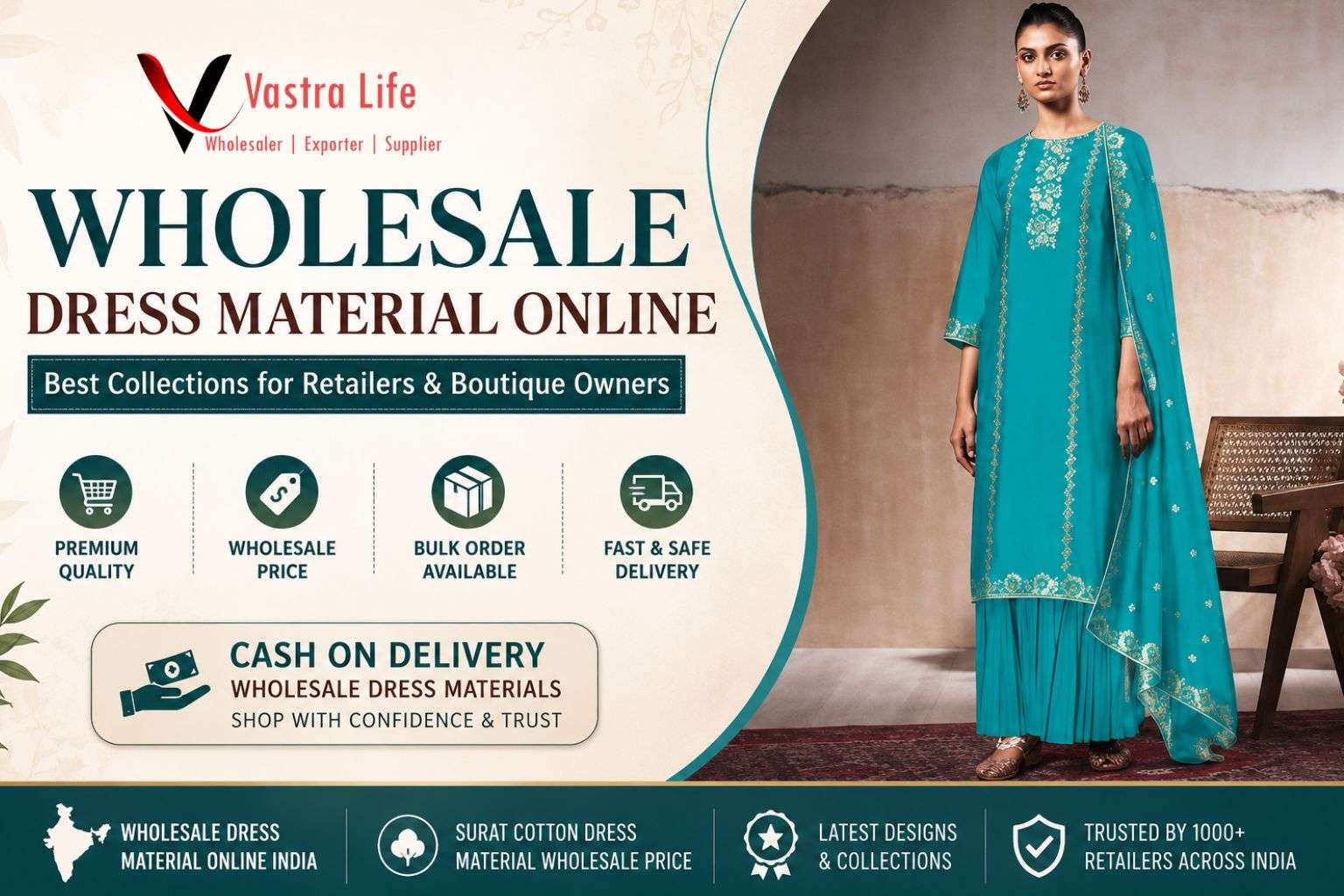 Buy Wholesale Dress Material Online: Best Collections for Retailers & Boutique Owners