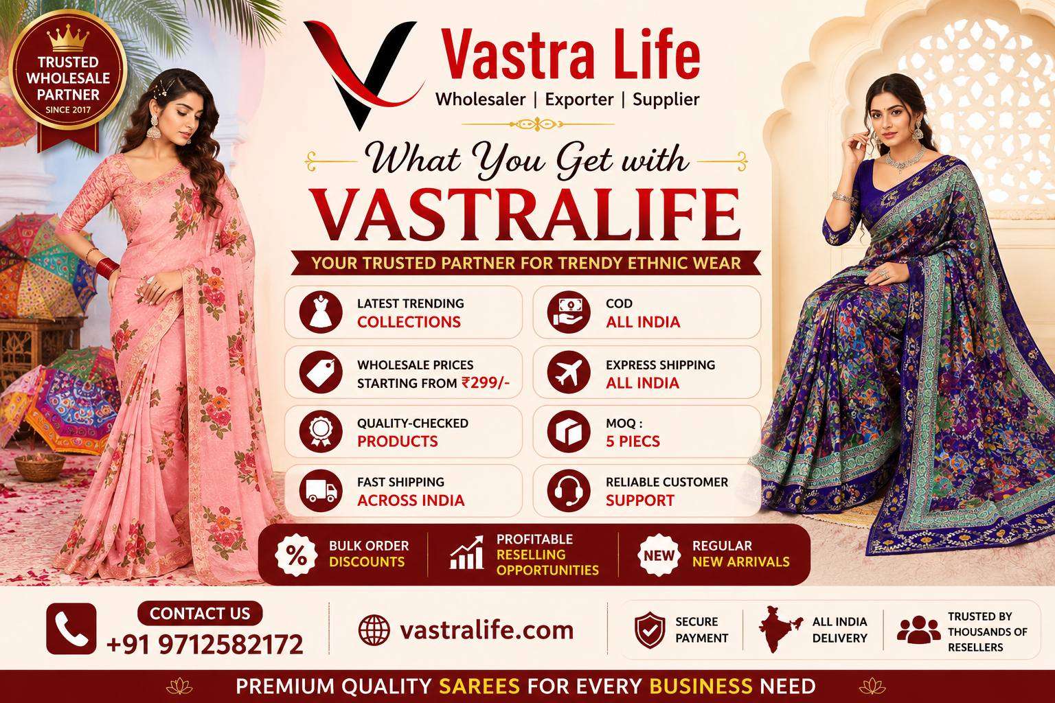 Saree Wholesale Supplier with Ready Stock 