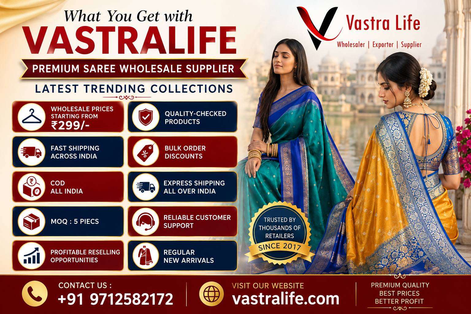  Premium Saree Wholesale Supplier in India