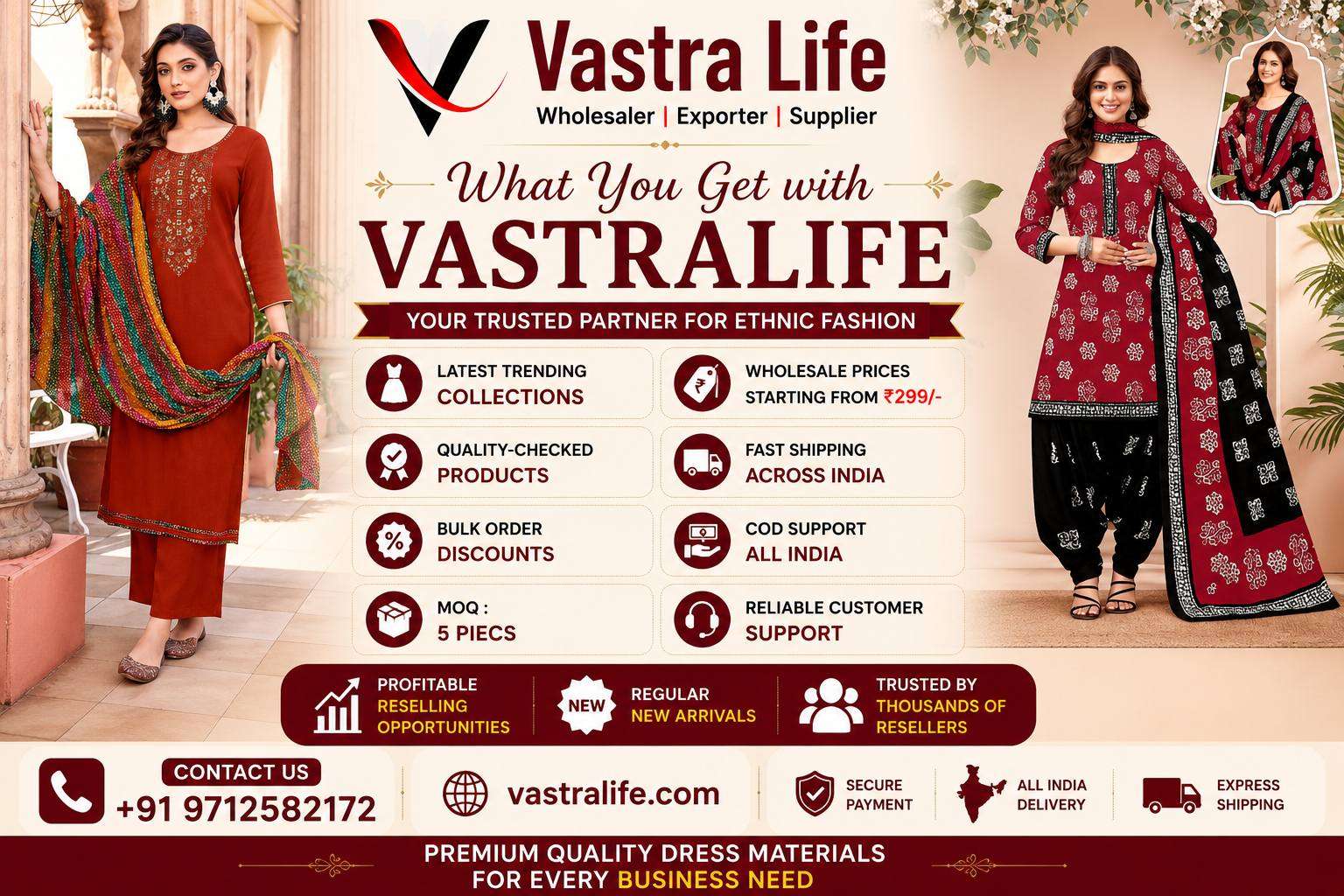 Wholesale Dress Material for Online Sellers 