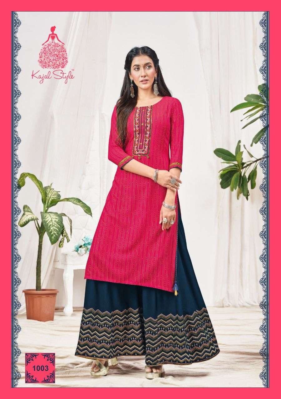 Embroidered Kurtis With Flared kali Plazzo Pair Collection Are Here To Bring Freshness In Your Daily Life Style.