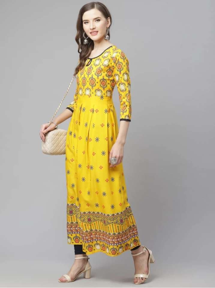 NX brand kena catalogue yellow colour buy kurtis wholesale india 