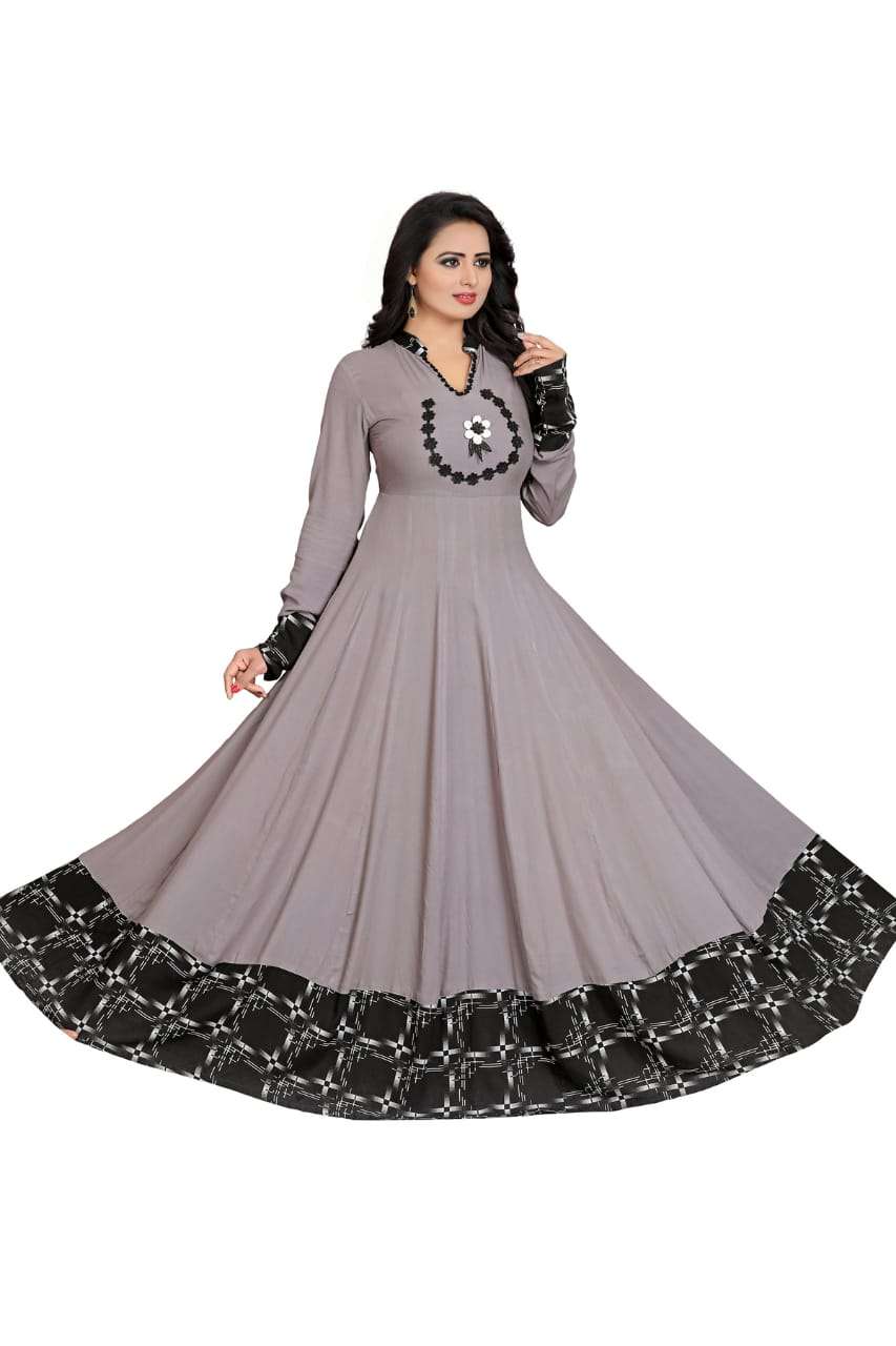  kurti  grey colour wholesale designer kurtis