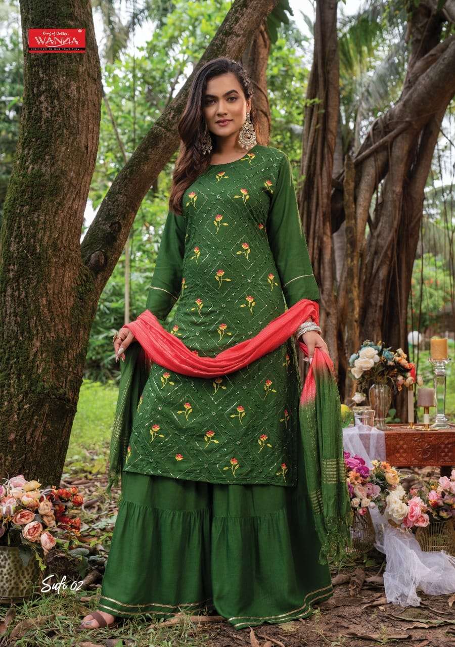 wanna sufi kurti  sharara pair catalouge wanna  kurtis 