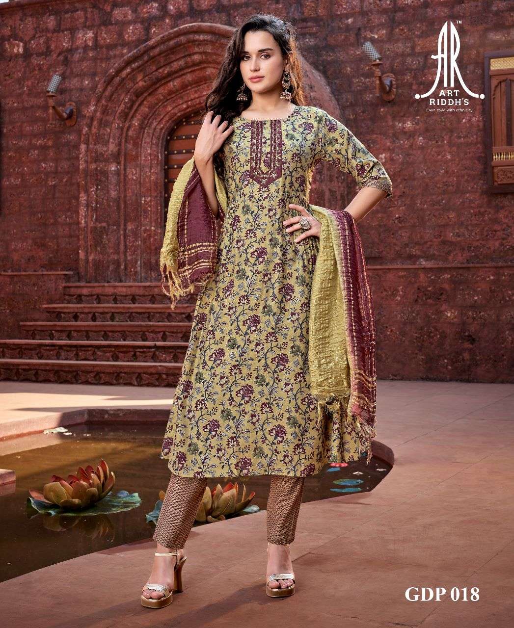 Artriddh Present Designer  Gown Bottom Dupatta Collection