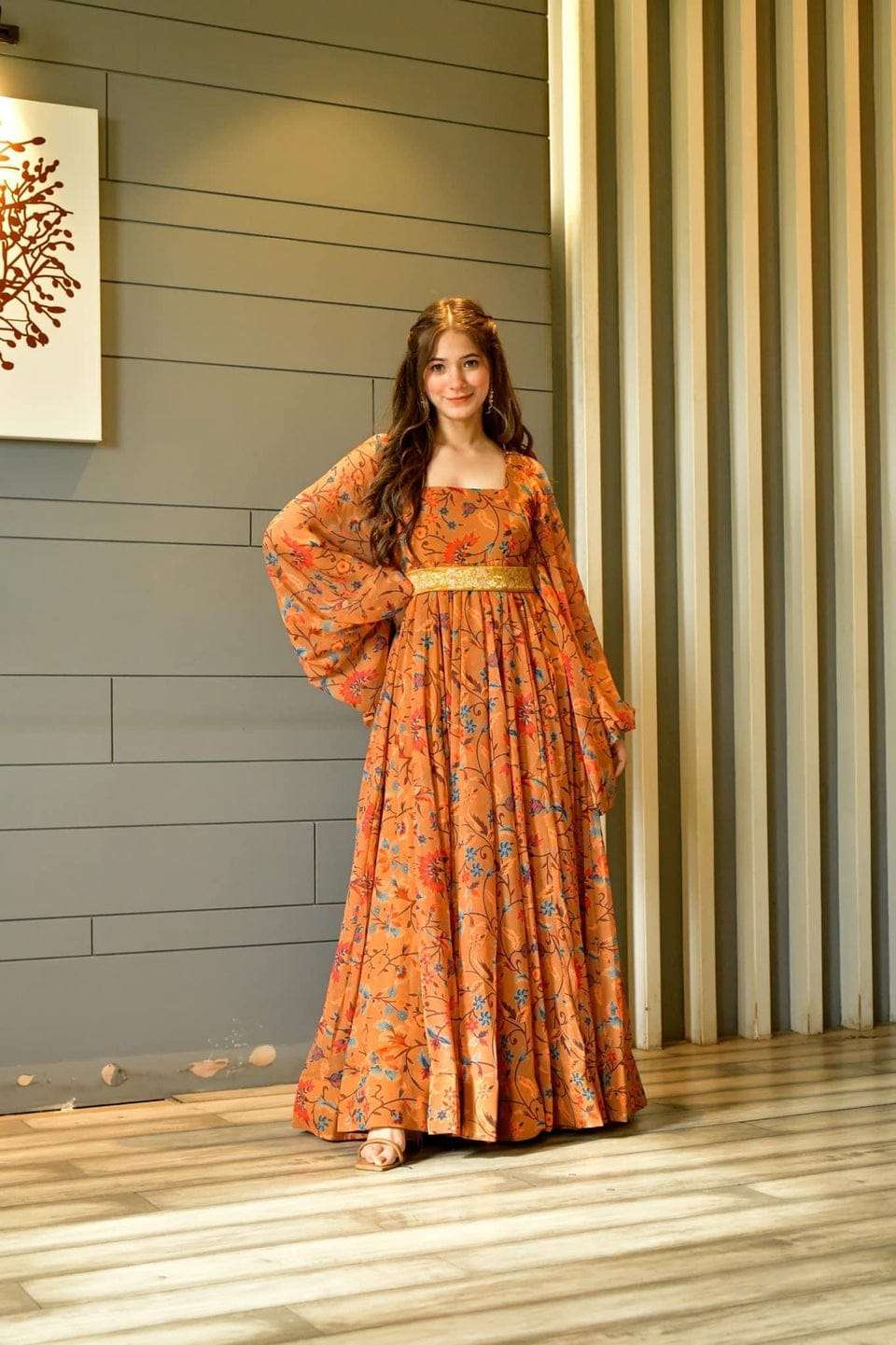 Designer Georgette Printed Gown Collection 