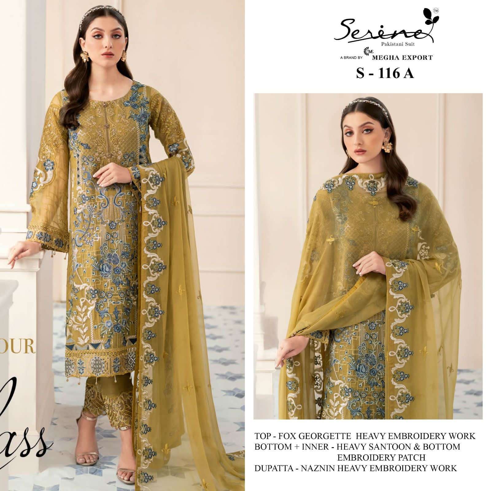 Serine Presents Heavy Embroidered Pakisthani Suit Collection 