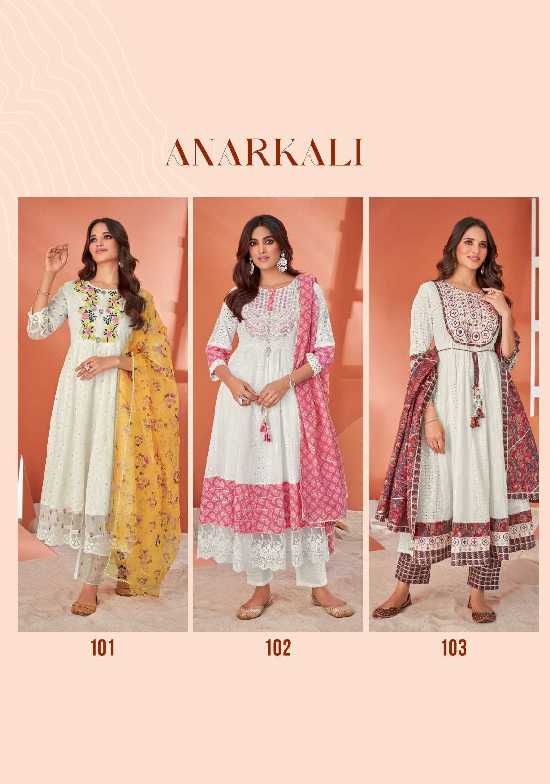 Anarkali Collection kurti pent duppta VOL-3 Kurti Wholesale in surat