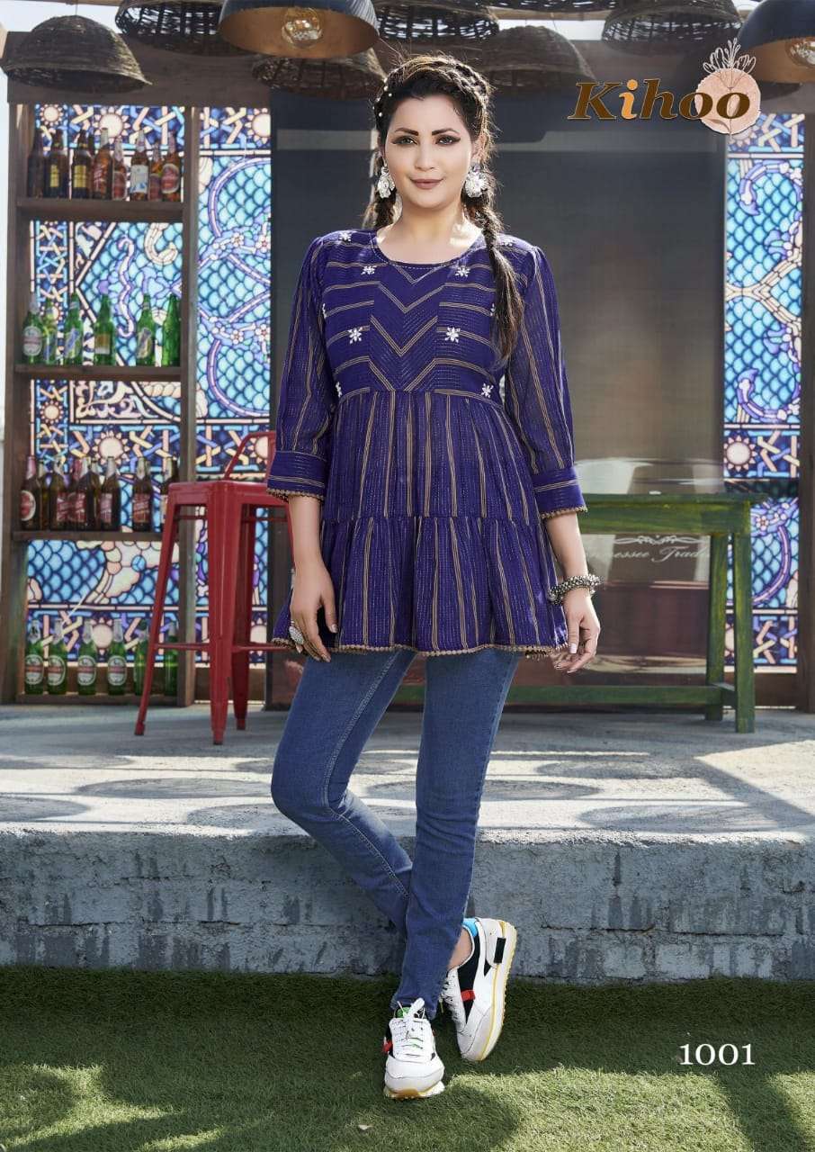 Designer Tunic with classy embroidery Pure Georgette kurti