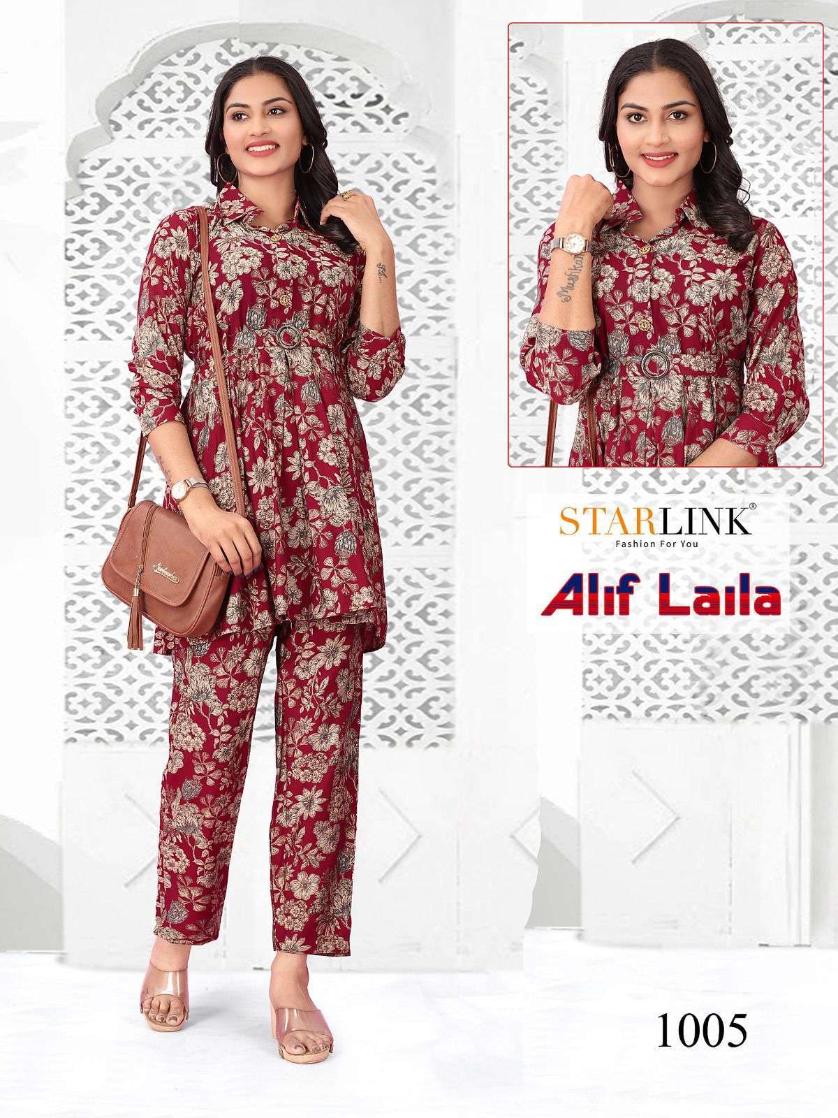 STARLINK ALIF LAILA  printed Co-ord set Kurti Wholesale kurti surat