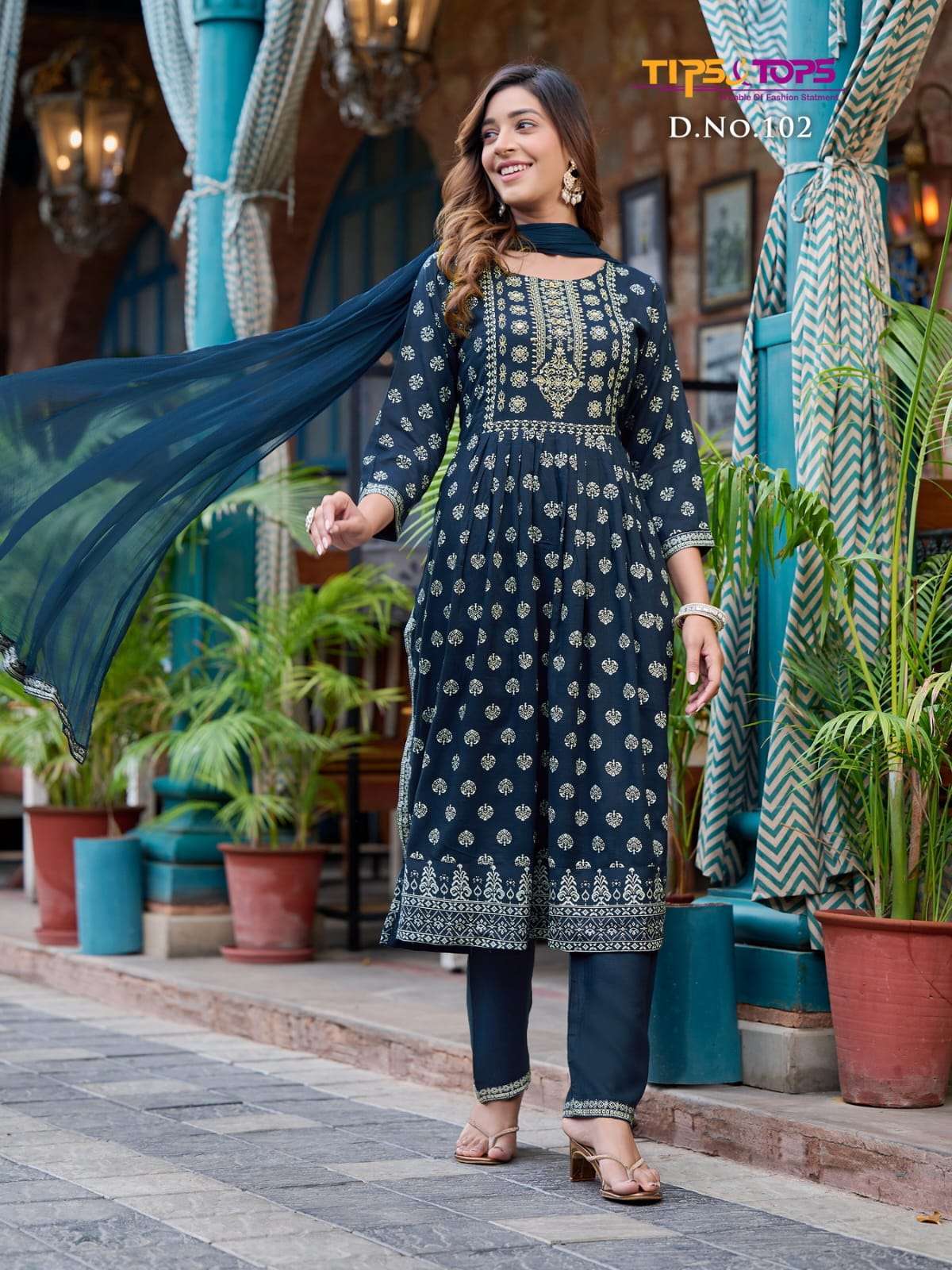 Sky Blue Kurti And Pant With Adda Work in Jaipur at best price by Kurti  Fashion - Justdial