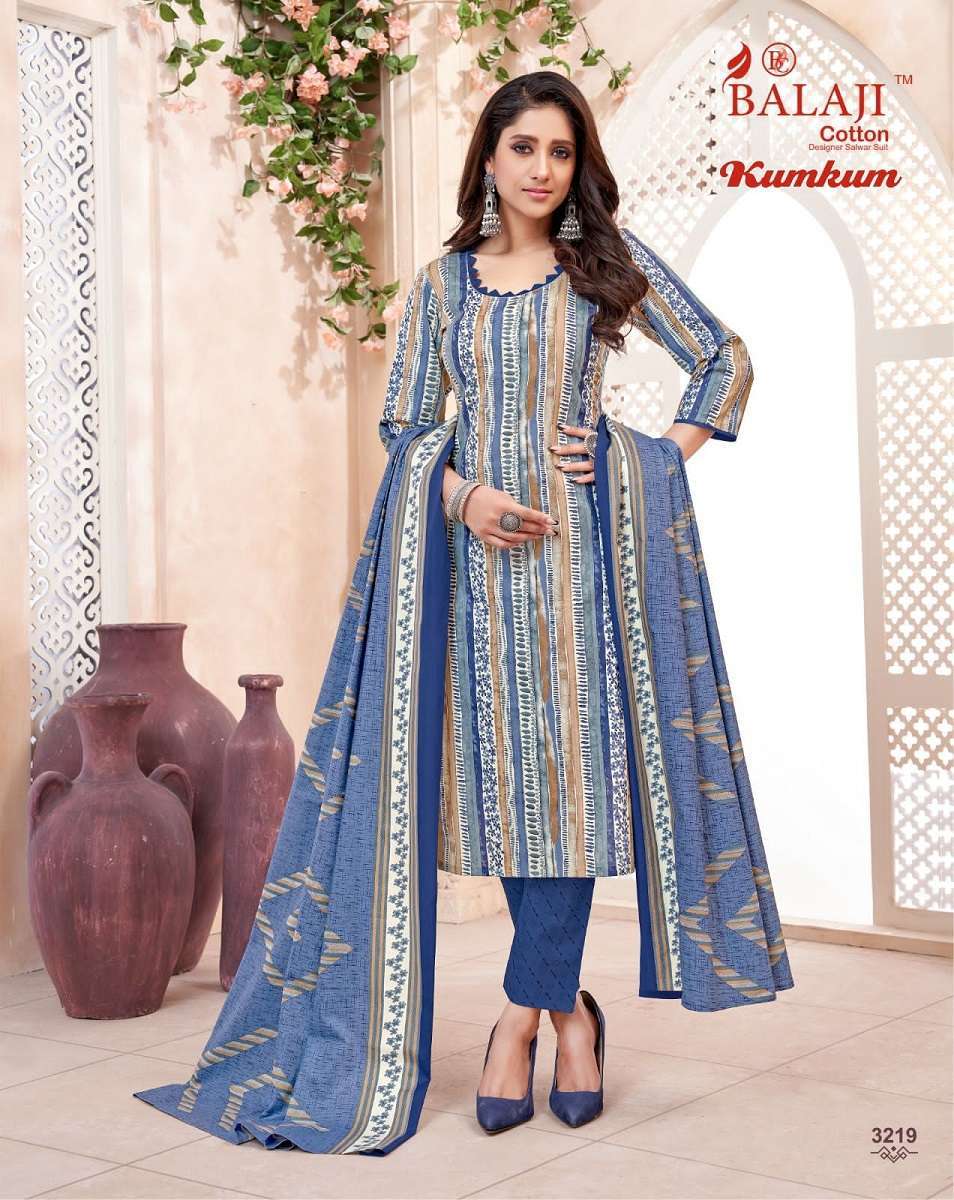 Balaji Kumkum Vol-32  Kurti Pant With Dupatta readymade dress material wholesale online india