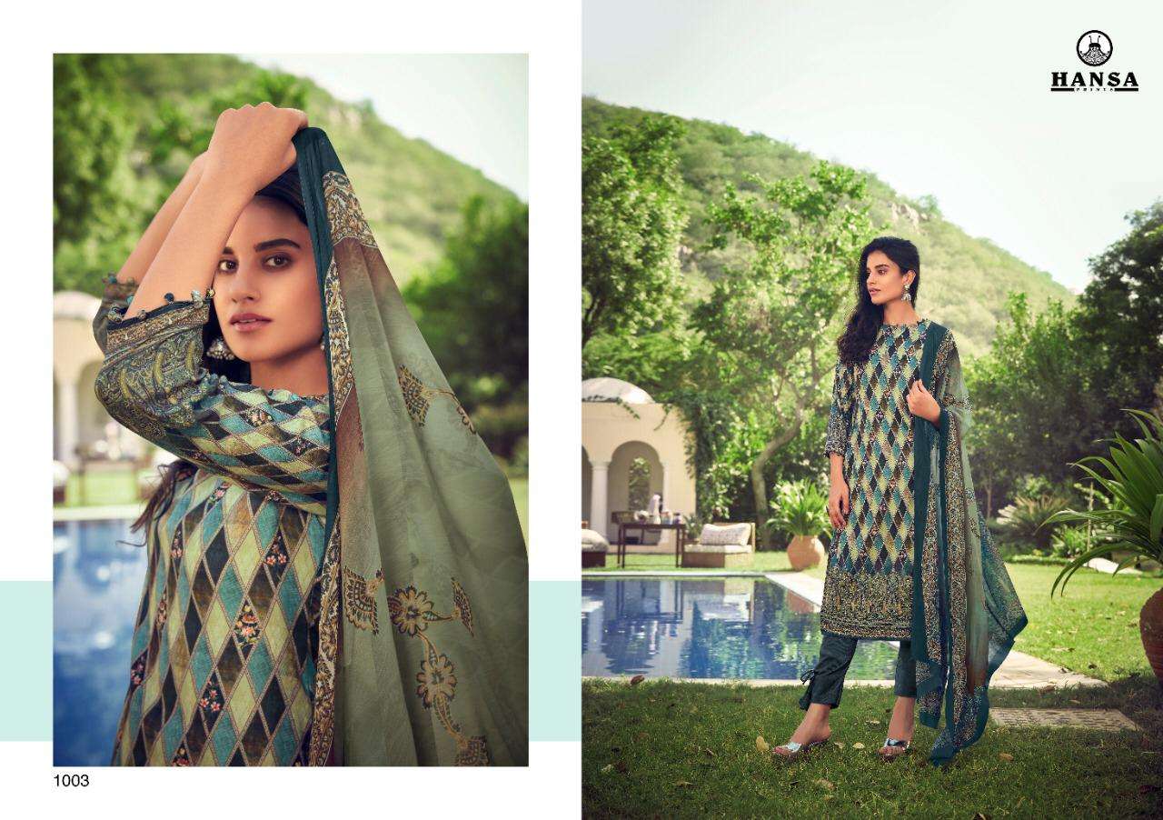 Hansa Hidaya Sara Pashmina Dress Material  wholesale Collection online