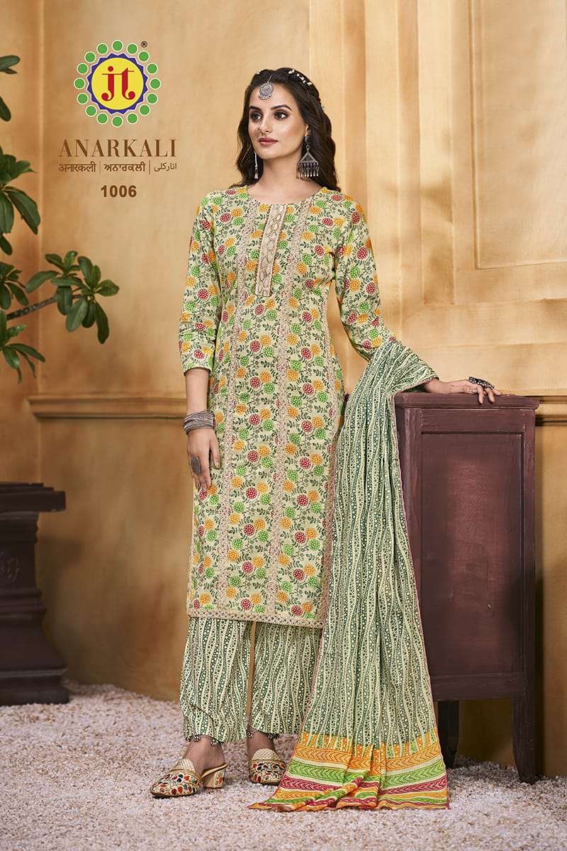 Jt Anarkali Lawn Cotton Premium Dress Material  wholesale Collection in surat