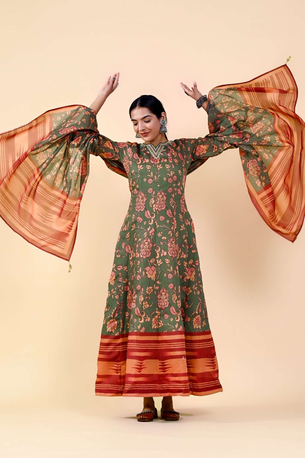 Lucaya vol 7 Kalamkari Anarkali Readymade Gown with Dupatta wholesale collection  