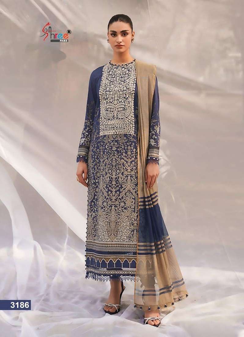Shree Jade Solitaire Vol 3 Chiffon Dupatta karachi dress matiriyal in surat