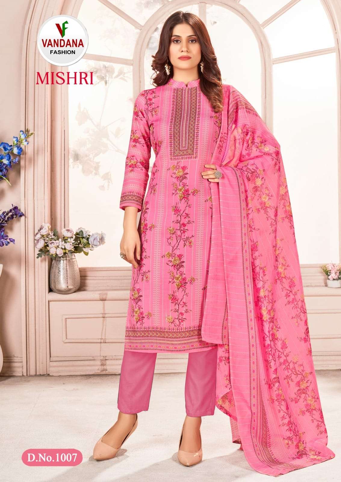 Vandana Mishri Printed Cotton Fancy Dress Material wholesale  Collection