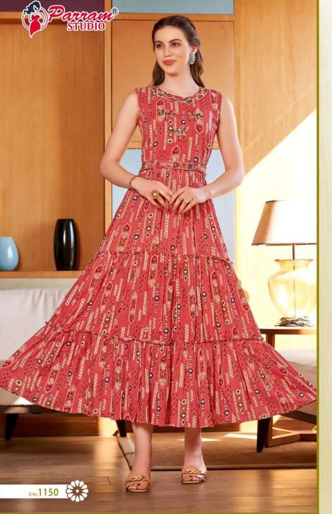 vastralife reyon gown printed kurti wholesale price