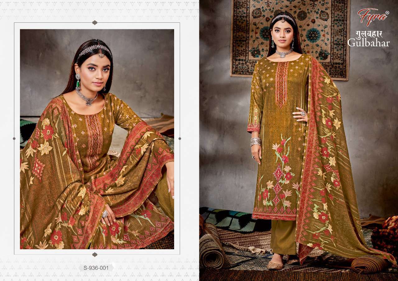 Fyra Gulbahar Catalog Festive Wear Pashmina Dress Materials Wholesale collection in delhi