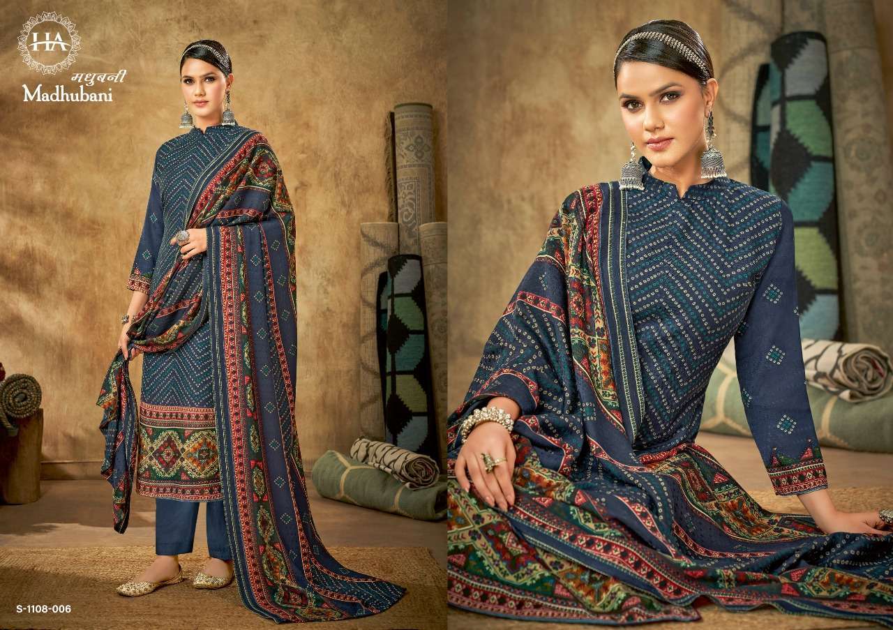 Harshit Madhubani Catalog Designer Wear Winter Pashmina Dress Materials Wholesale online in mumbai