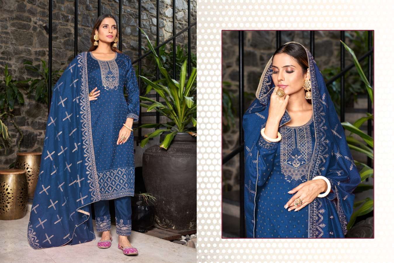 Om 1001 Festive Wear Embroidery Salwar Suits Collection wholewsaler online