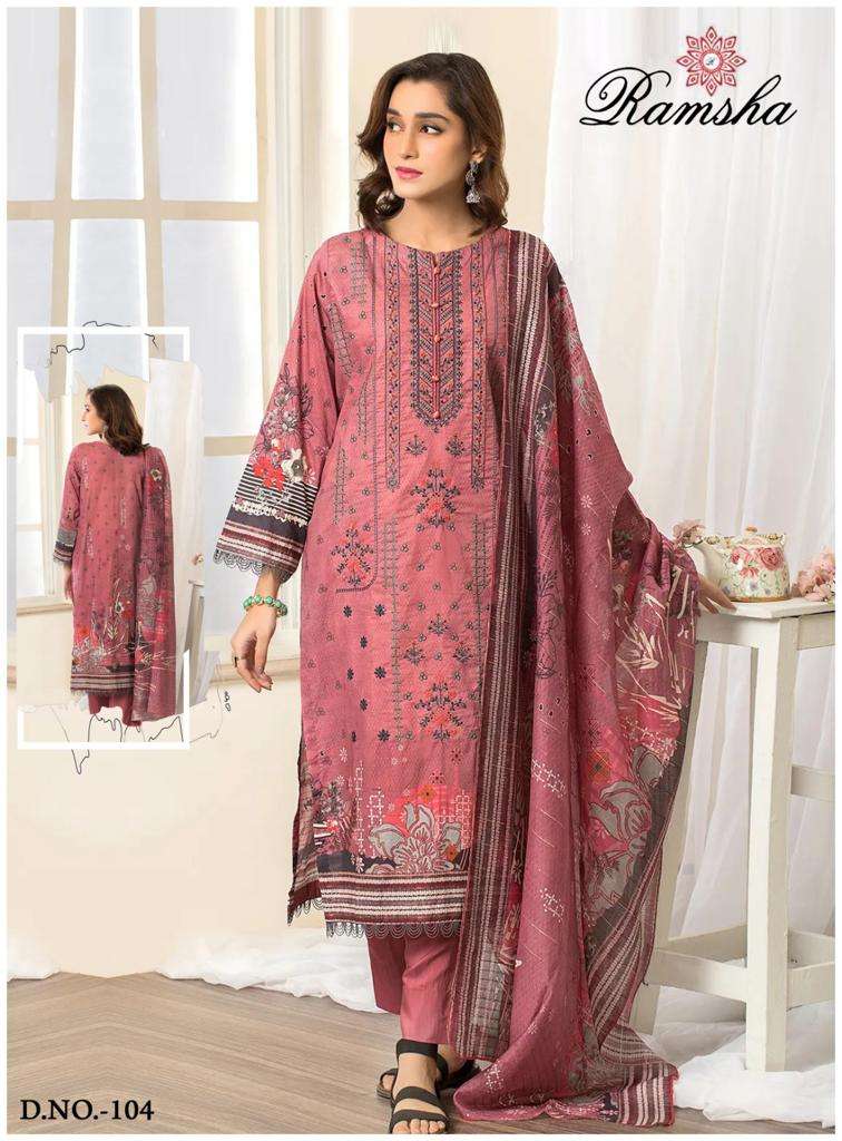 Ramsha Farasha � Heavy Karachi Luxury Lawn dress material wholesala