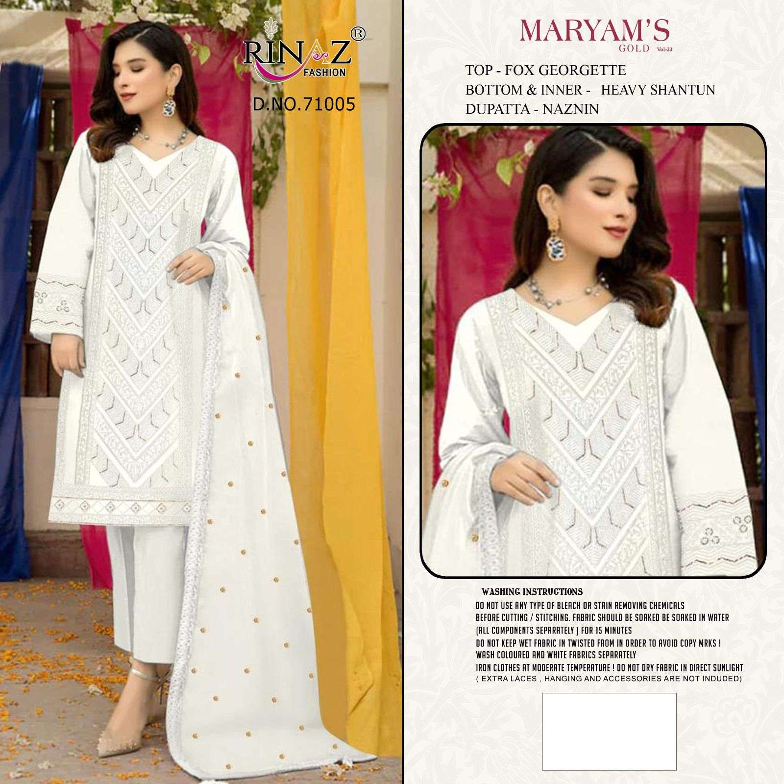 Rinaz Mariyam Gold 23 Exclusive Trending Pakisatni Salwar Suits wholesale collection online