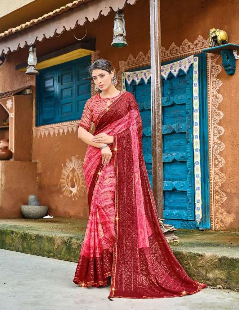 Order New Moss Chiffon Sarees With Solid Work Online From VM Shopping  Mall,GWALIOR