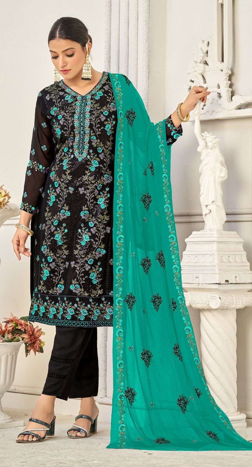 Serine S 178 Heavy Georgette Pakistani Ready Made Suits Wholesale