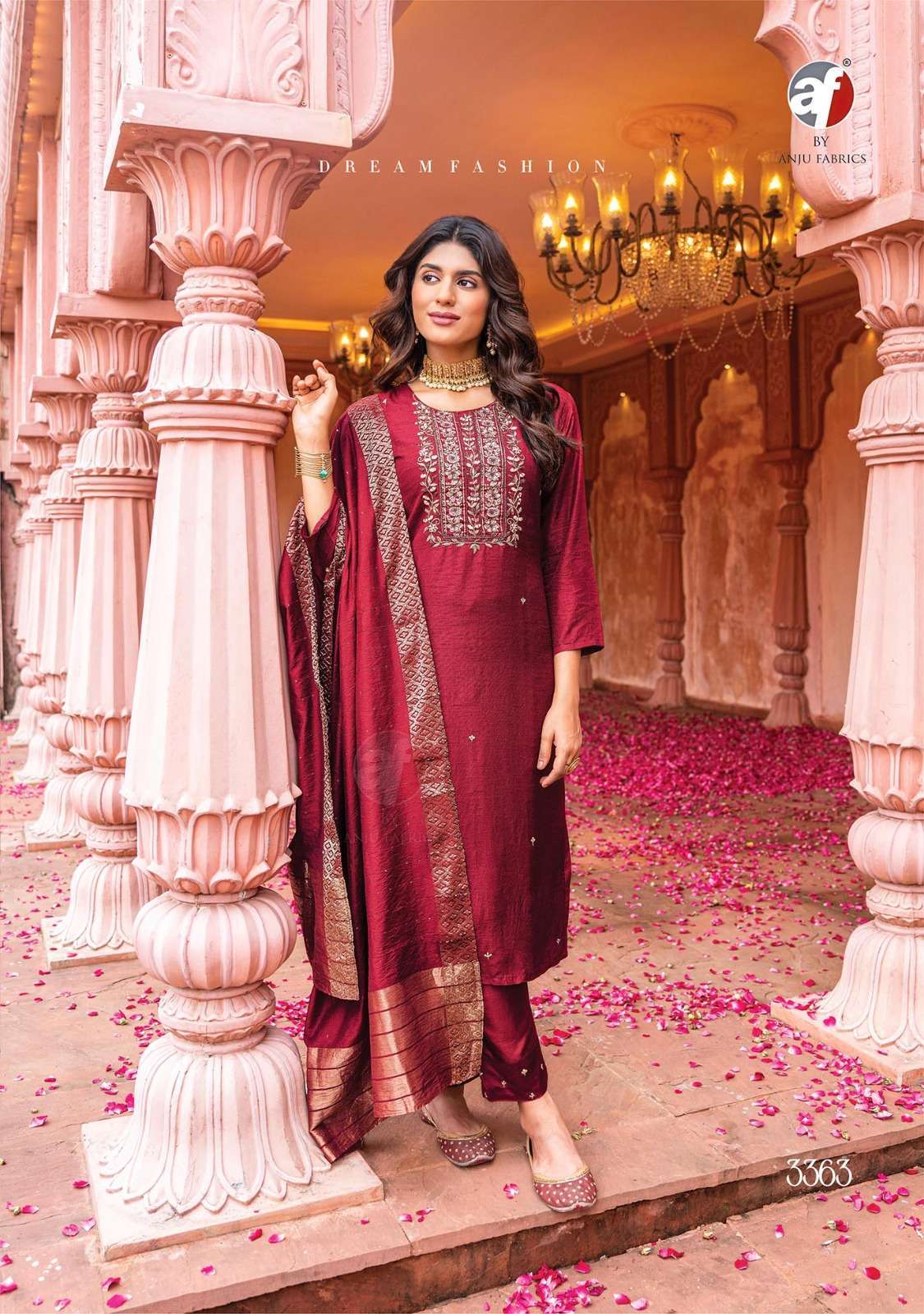 	Anju fabric Ghunghat Vol 9 Designer Kurti Pant With Dupatta wholesale manufacturer 