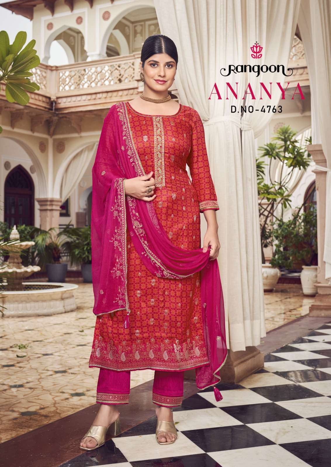 Rangoon Ananya trendy kurti pant dupatta wholesale price in surat