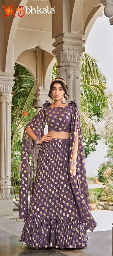 SHUBHKALA GIRLY VOL. 2321 Foil Printed Stitched Lehenga Choli i wholesale price in ndia