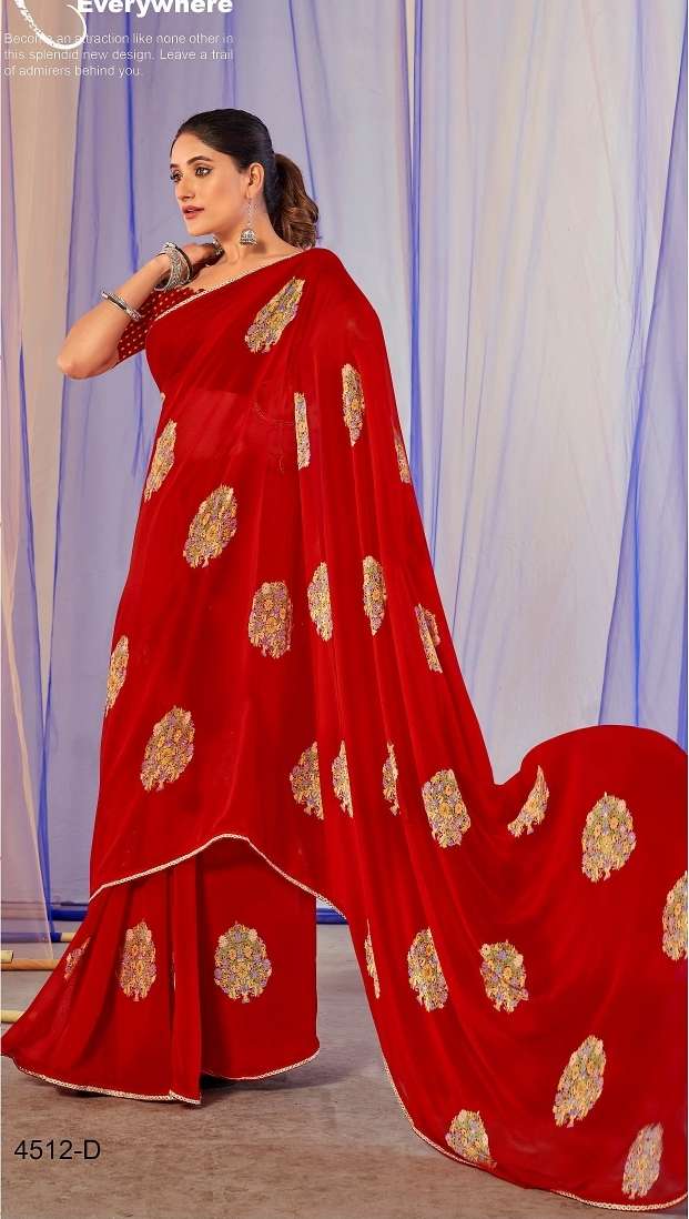 AKANSHA INDER SILK MILLS Saree Chiffon saree