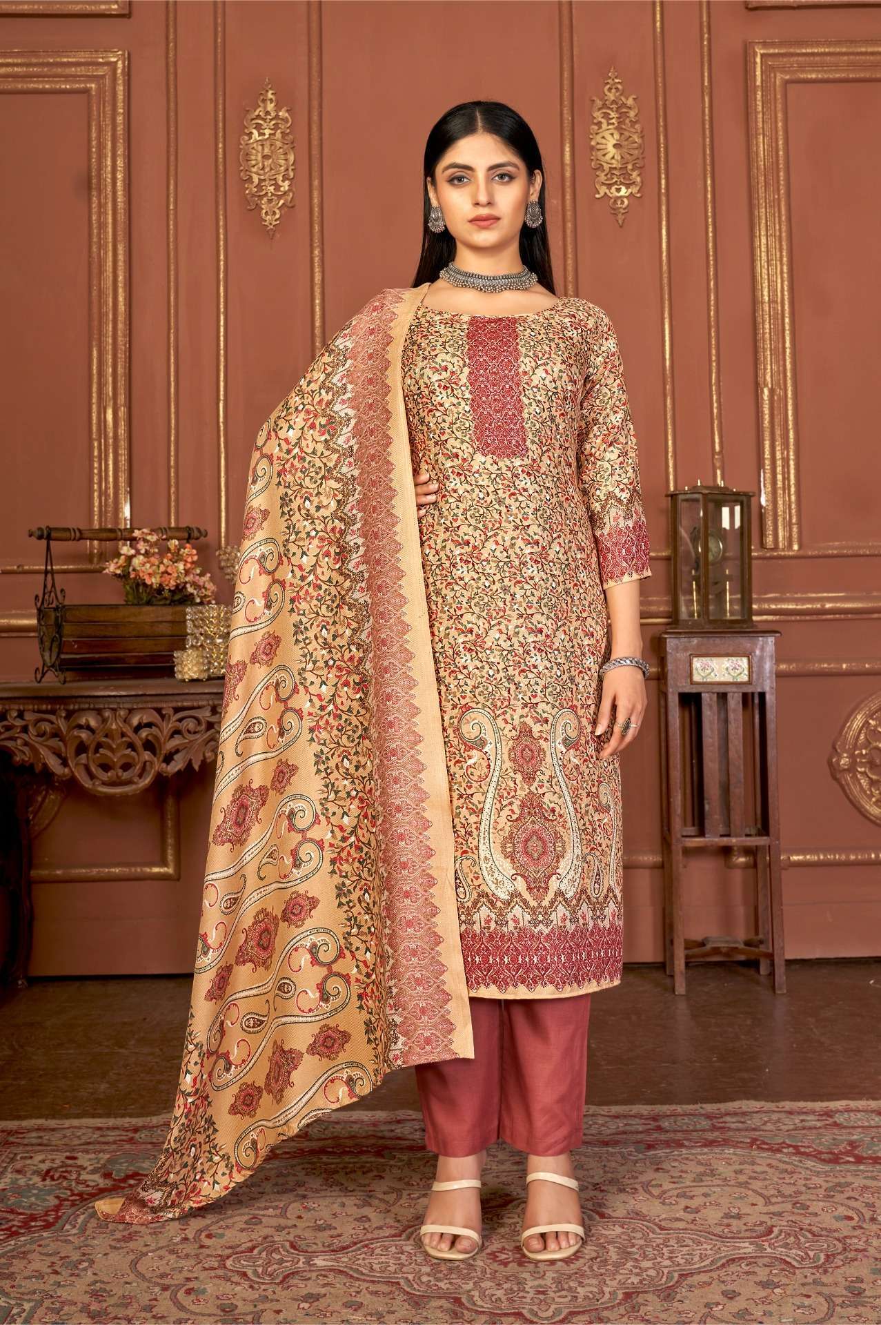 Bipson Safari 2397 Wool Pashmina winter collection Dress Material Wholesale 