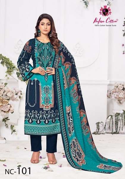 	Nafisa Andaaz Karachi Cotton dress material  wholesale india